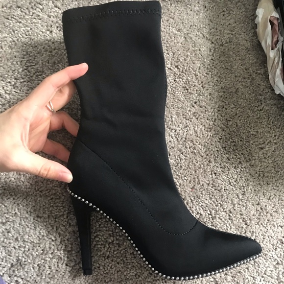 Missguided Studded Sock Boot - Picture 1 of 4